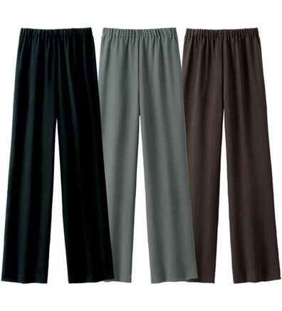 ルフラン（ルフラン）の「【３本組】ゆったりドレープスラックス＜フロリーナ＞（フルレングスパンツ）」