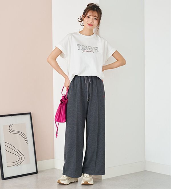 BELLUNA（ベルーナ）の「【ＰＯＬＯ　ＢＣＳ】裏毛素材センターシームワイドパンツ（フルレングスパンツ）」｜詳細画像