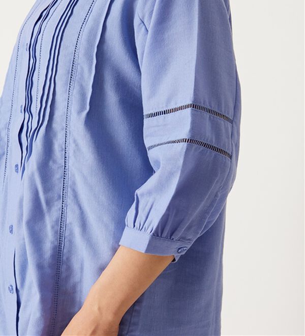 BELLUNA（ベルーナ）の「機能付リネン混ピンタック使いシャツチュニック（チュニック）」｜詳細画像