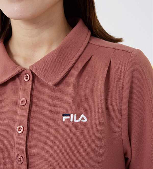 BELLUNA（ベルーナ）の「＜ＦＩＬＡ＞ひんやり！タック使い配色ポロチュニック（ポロシャツ）」｜詳細画像