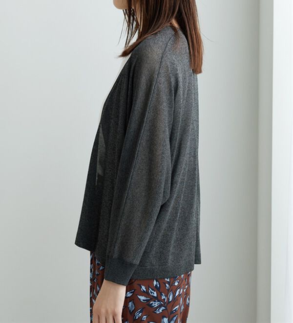 BELLUNA（ベルーナ）の「ラメ調ドルマンシアーカーディガン（ニットカーディガン）」｜詳細画像