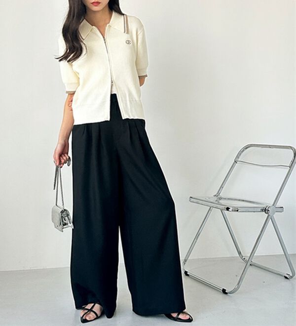 GeeRA（ジーラ）の「３タックワイドパンツ（フルレングスパンツ）」｜詳細画像