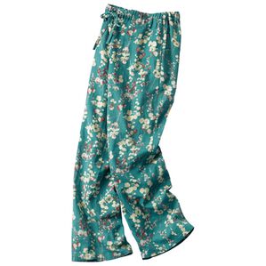 BELLUNA（ベルーナ）の「ダブルガーゼ柄ワイドパンツ（ワイドパンツ・ガウチョ）」｜ブルーぼかし花柄