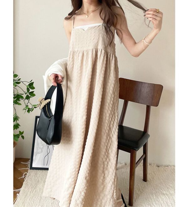 GeeRA（ジーラ）の「ぽこぽこエンボス素材キャミワンピース（その他ワンピース）」｜詳細画像