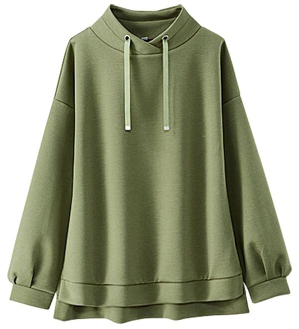 BELLUNA（ベルーナ）の「上品見えとろみワイドネックプルオーバー（カットソー）」｜ライトカーキ