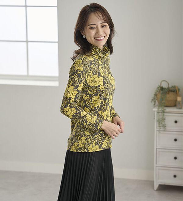 BELLUNA（ベルーナ）の「テンセル（ＴＭ）繊維・コットンプリントプルオーバー（カットソー）」｜詳細画像