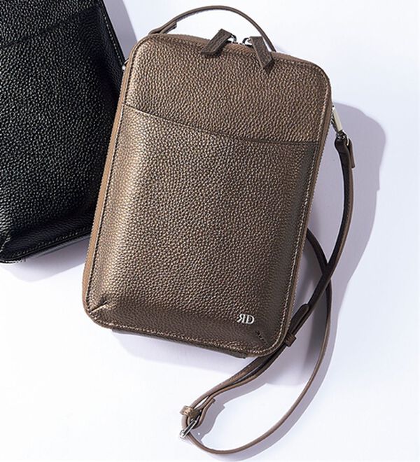 ルフラン（ルフラン）の「＜ロダニア＞牛革スマホショルダー（ショルダーバッグ）」｜ブロンズ