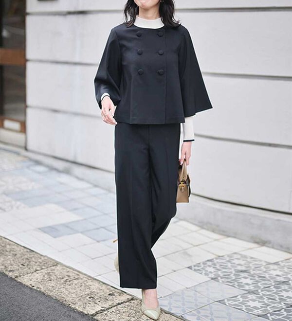 2点セット＞フレアージャケットワイドパンツセット - ベルーナ【公式】