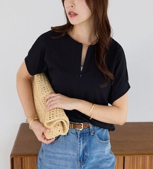 alotta（アロッタ）の「ジップ使いドルマンブラウス（ブラウス）」｜詳細画像