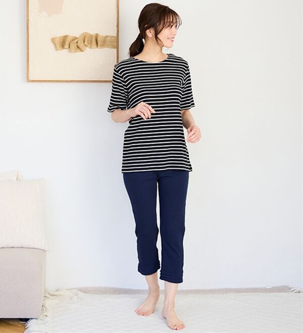 LAVIENNE（ラヴィエンヌ）の「綿１００％着回し自在パンツ（クロップドパンツ）」｜詳細画像