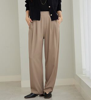 GeeRA（ジーラ）の「【再入荷】オンオフ着られる！カーブパンツ（フルレングスパンツ）」｜モカベージュ