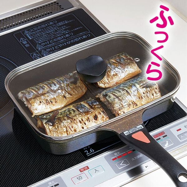 「ＮＥＷ　ＩＨ・直火対応ゴールドマーブル魚焼きパン（鍋・フライパン）」｜詳細画像
