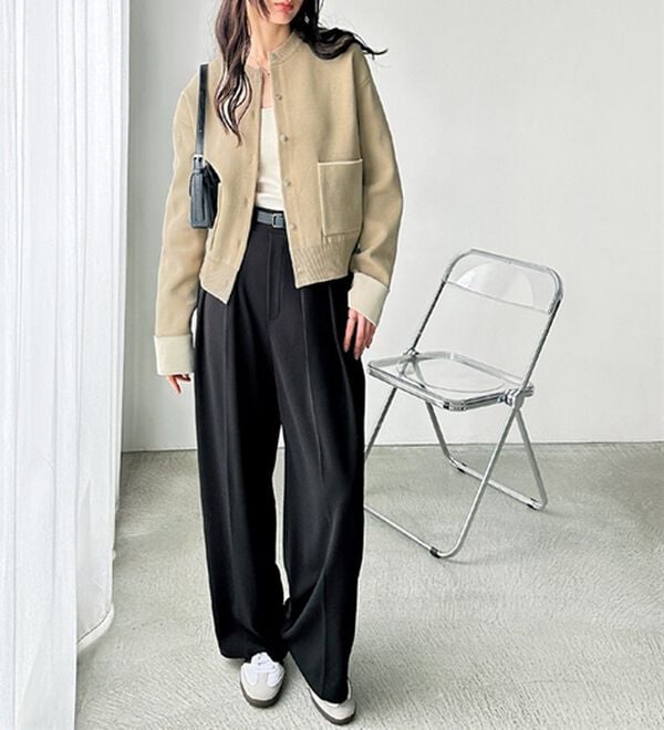 GeeRA（ジーラ）の「配色カラーニットカーディガン（ニットカーディガン）」｜詳細画像