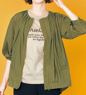 VINNO（ヴィノ）の「袖ボリュームデザインはっ水ブルゾン（ブルゾン）」｜詳細画像