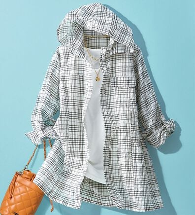 BELLUNA（ベルーナ）の「シャーリング素材日差し対策パーカー（パーカー）」