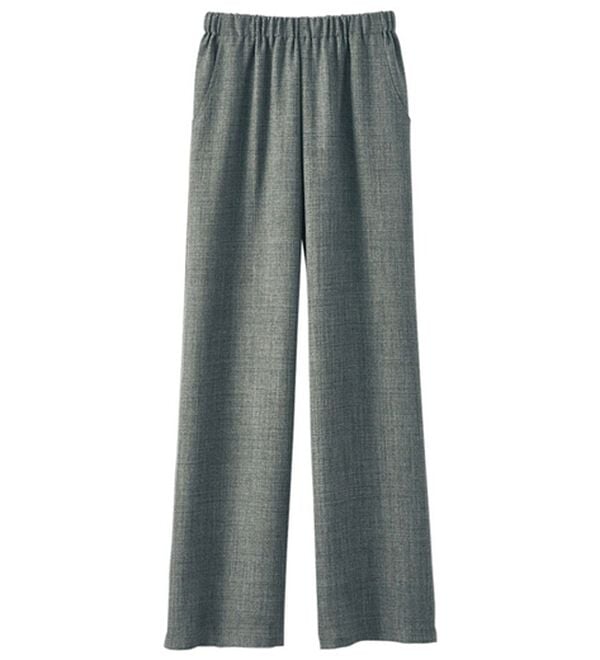 BELLUNA（ベルーナ）の「日本製静電防止ワイドパンツ（ワイドパンツ・ガウチョ）」｜グレー