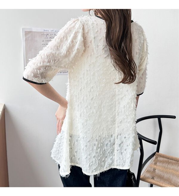 GeeRA（ジーラ）の「フェザーフレアーブラウス（ブラウス）」｜詳細画像