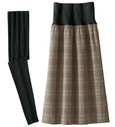 BELLUNA（ベルーナ）の「レギンス付！お腹ラクな着心地スカート（ロングスカート）」