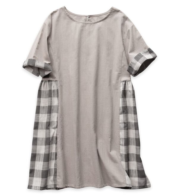 Viola e Viola（ヴィオラ エ ヴィオラ）の「サイド切替チェック柄デザインチュニック（チュニック）」｜詳細画像