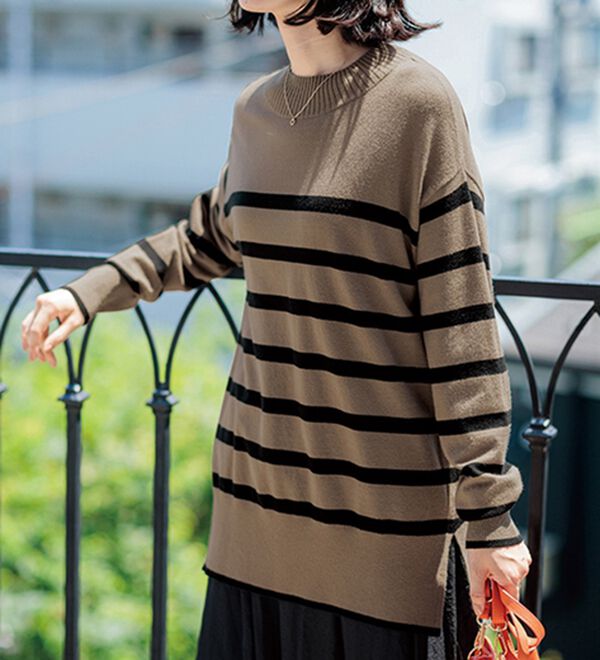 BELLUNA（ベルーナ）の「もちもち素材ハイネックニットプルオーバー（ニット・セーター）」｜詳細画像