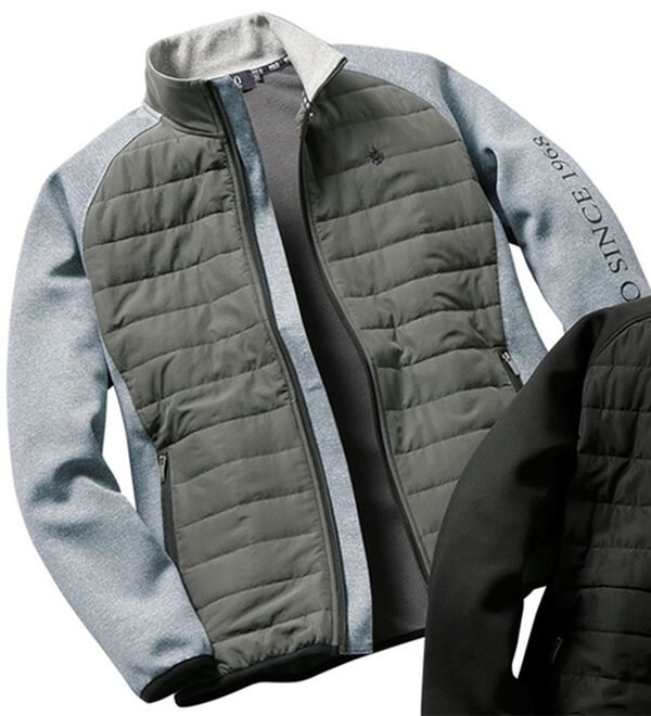 「＜ポロ・ビーシーエス＞キルト切替アクティブジャケット（メンズジャケット）」｜グレー