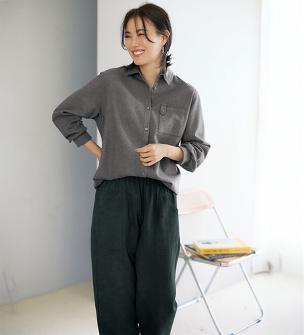 BELLUNA（ベルーナ）の「《ＨｕｇＲｅａｍコットン》ポケットシャツ（シャツ）」｜詳細画像