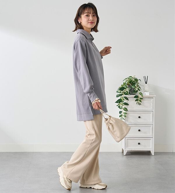 BELLUNA（ベルーナ）の「あったかキレイ！大人のハーフジップチュニック（チュニック）」｜詳細画像