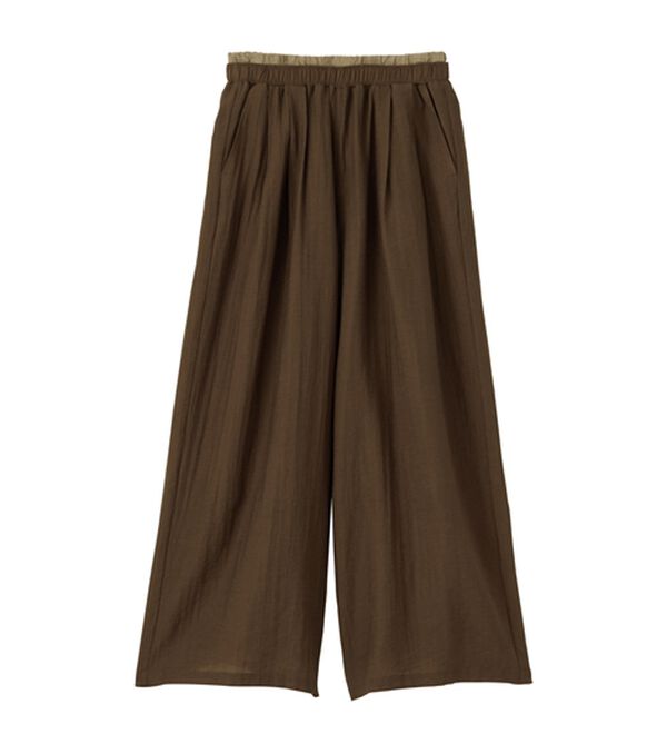 RANAN（ラナン）の「ダブルウエストシアーイージーパンツ（ワイドパンツ・ガウチョ）」｜詳細画像