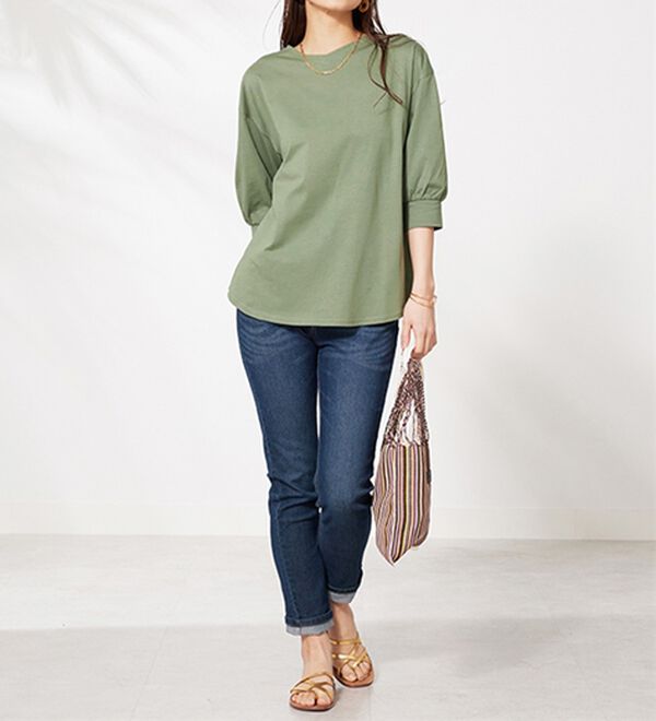 BELLUNA（ベルーナ）の「ひんやり！綿１００％キシリトールプリントチュニック（チュニック）」｜詳細画像