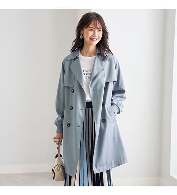 BELLUNA（ベルーナ）の「花粉対策！袖リブ使いトレンチコート（ロングコート）」｜詳細画像