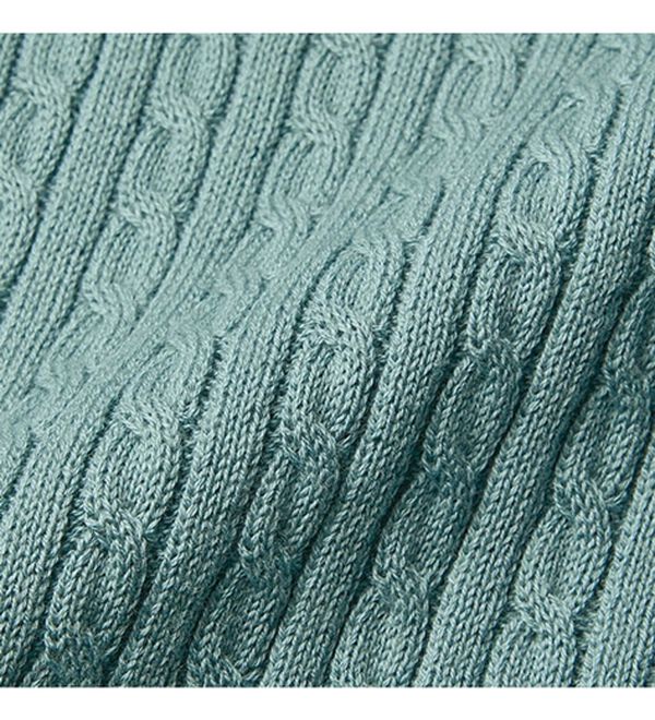 ルフラン（ルフラン）の「イージーケア！綿混ケーブルニット（ニット・セーター）」｜詳細画像