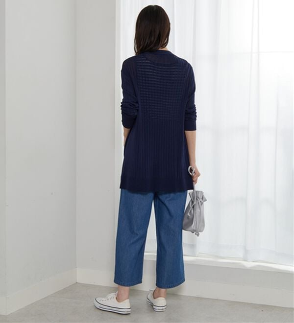 BELLUNA（ベルーナ）の「【店舗・ネット限定】リブ使いボタンデザインカーディガン（ニットカーディガン）」｜詳細画像