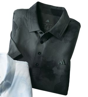 「＜アディダス＞アディゼロクールタッチ半袖シャツ（メンズゴルフウェア）」｜ブラック／グレーシックス