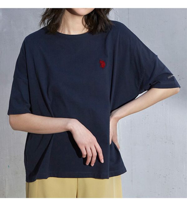 RANAN（ラナン）の「綿１００％ワンポイントTシャツ＜Ｕ.Ｓ.　ＰＯＬＯ ＡＳＳＮ.＞（Tシャツ）」｜詳細画像