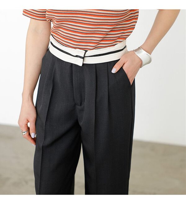 GeeRA（ジーラ）の「２ＷＡＹハイウエストスラックスパンツ（フルレングスパンツ）」｜詳細画像