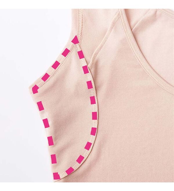 YU'NOW（ユナウ）の「ひんやり冷感！汗取りパッド付クールシリーズ　ハーフフレンチスリップ（スリップ・ペチコート）」｜詳細画像