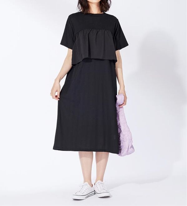 BELLUNA（ベルーナ）の「胸元フリルデザインワンピース（その他ワンピース）」｜詳細画像