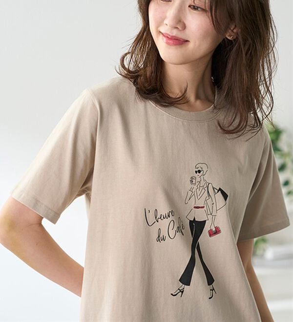 BELLUNA（ベルーナ）の「ひんやリッチコットン大人のおしゃれプリントチュニック（チュニック）」｜詳細画像