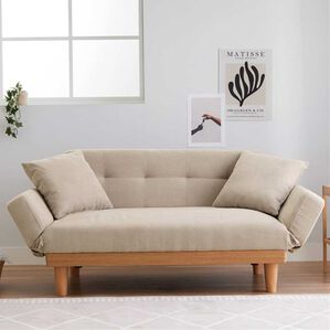 iellio（イエリオ）の「肘リクライニング木飾り付ソファＲｏｓｉｅ＜１．５人掛＞（ソファ）」｜グレー