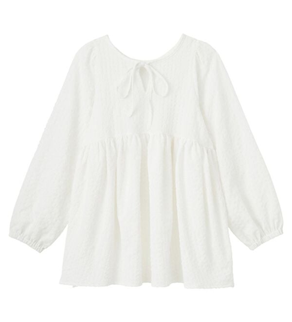 GeeRA（ジーラ）の「前後２ＷＡＹリボンペプラムチュニック（チュニック）」｜詳細画像