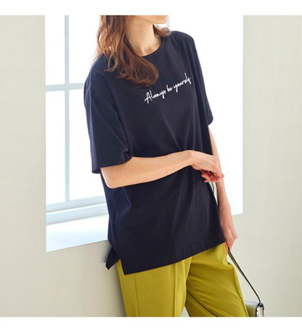 BELLUNA（ベルーナ）の「汗ジミ対策！綿混プリントＴシャツ（Tシャツ）」｜詳細画像