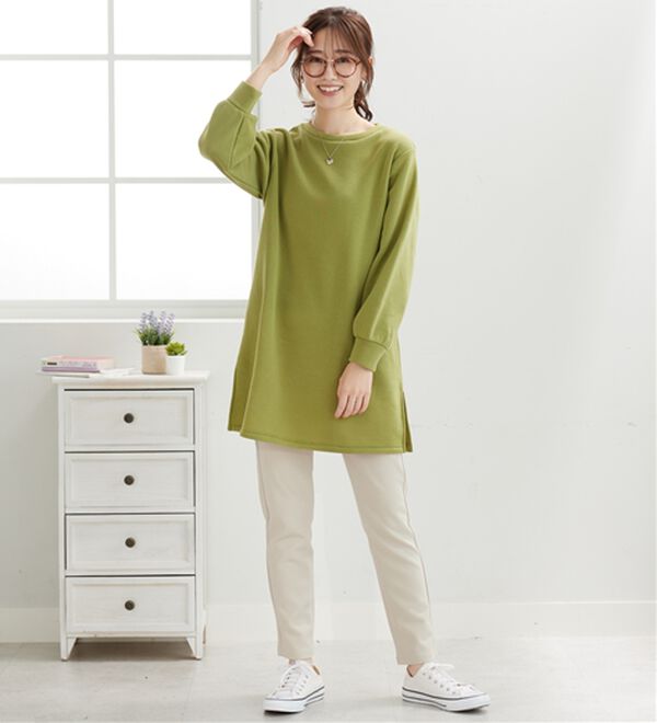 BELLUNA（ベルーナ）の「ふんわり素材軽ぽかチュニックワンピ―ス（チュニックワンピース）」｜詳細画像