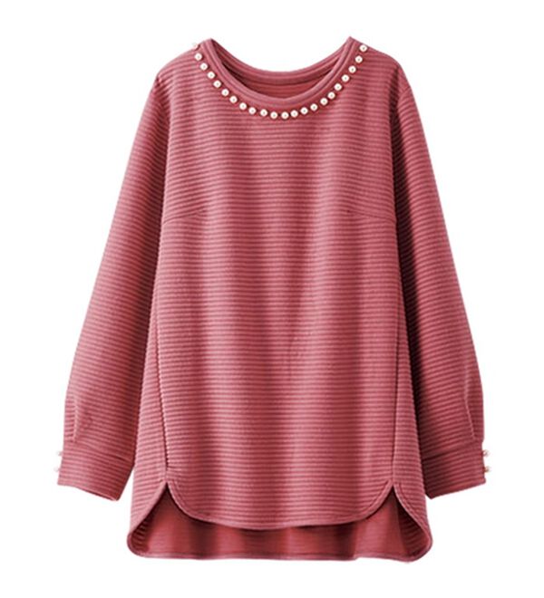 BELLUNA（ベルーナ）の「パール使いふくれジャカードプルオーバー（カットソー）」｜詳細画像