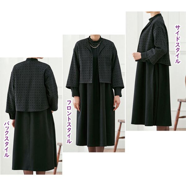 BELLUNA（ベルーナ）の「リバーシブルジャケットワンピースアンサンブル（ワンピースセットスーツ）」｜詳細画像