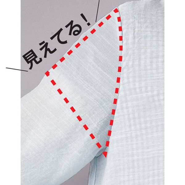 YU'NOW（ユナウ）の「ひんやり冷感！汗取りパッド付クールシリーズ　ハーフフレンチスリップ（スリップ・ペチコート）」｜詳細画像