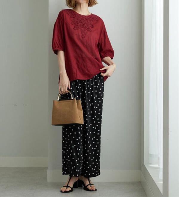 BELLUNA（ベルーナ）の「華やかモチーフレースデザインブラウス（ブラウス）」｜詳細画像