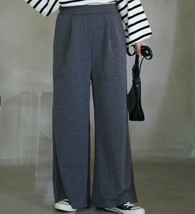 A HAPPY MARILYN（アハッピーマリリン）の「【Ｌ～８Ｌ】もわもわシャギーで下半身の冷え対策！選べる３丈 裏起毛 裏シャギー ワイドパンツ（ワイドパンツ・ガウチョ）」