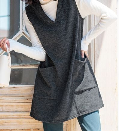 BELLUNA（ベルーナ）の「杢調素材ポケットデザインジャンパードレス（ジャンパースカート）」