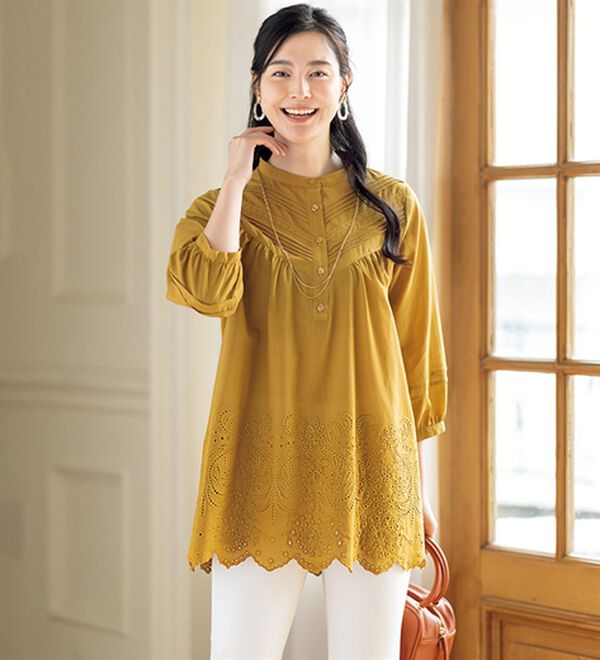 ルフラン（ルフラン）の「スカラップレース使いの美人ブラウス（ブラウス）」｜詳細画像