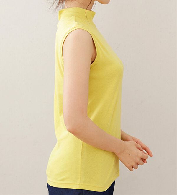 UVカット】綿100％スリーブレスハイネックプルオーバー＜カラフル